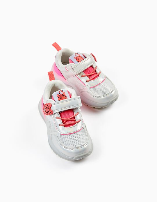 Zapatillas para Bebé Niña 'Layla ZY Superlight Runner', Blancas/Rosa