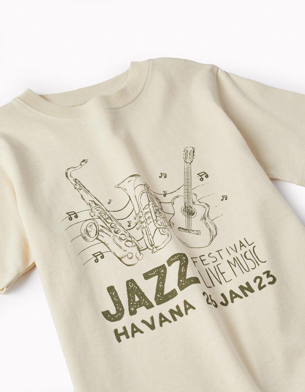 Buy Online Cotton T-shirt for Boys 'Havana', White