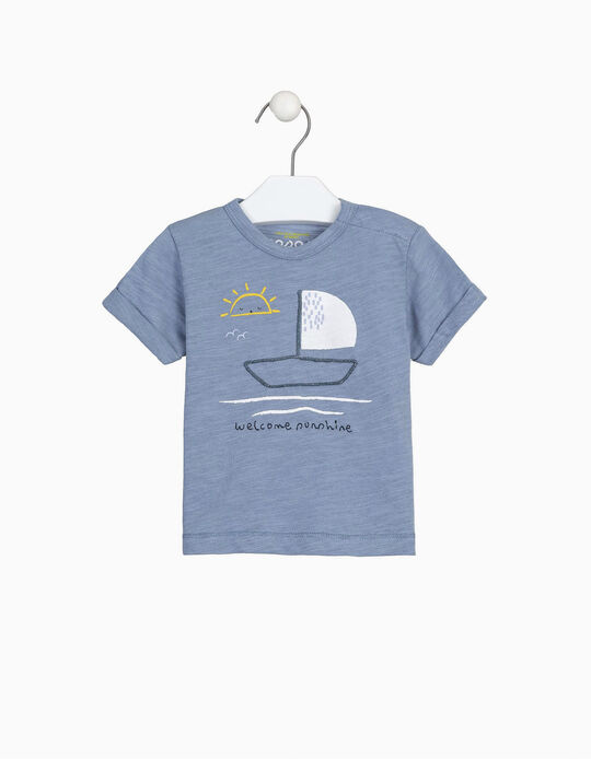 T-shirt para Bebé Menino,  Azul