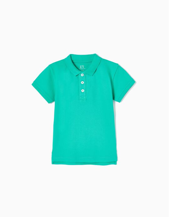 Cotton Polo Shirt for Boys, Green