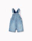 Cotton Dungarees for Baby Boys, Light Blue