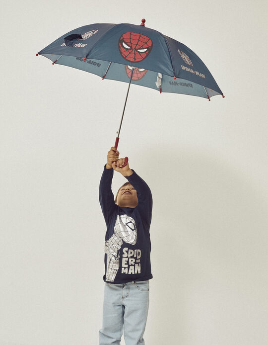 Parapluie Garçon 'Spider-Man', Bleu Foncé/Rouge
