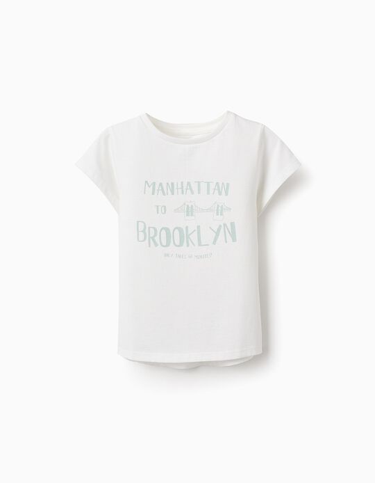 Comprar Online T-shirt com Purpurinas para Menina 'NYC', Branco