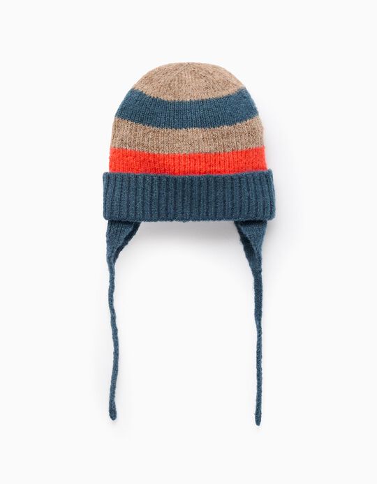 Comprar Online Gorro de Malha às Riscas para Bebé Menino, Multicolor