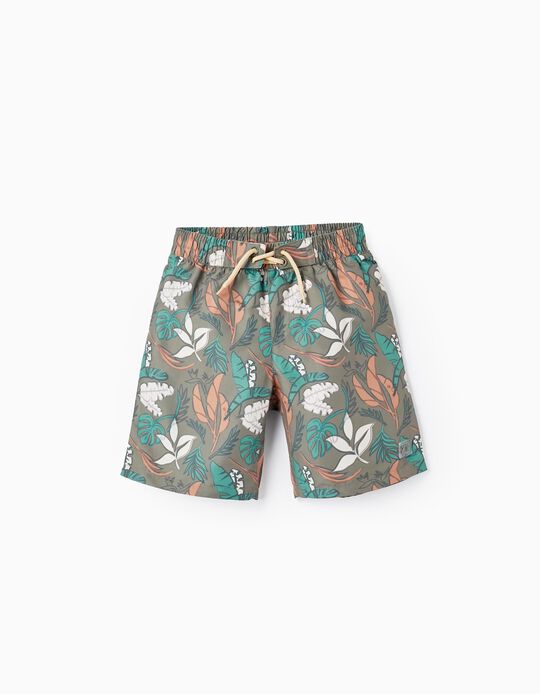 Printed Swim Shorts with UPF 80 for Boys, Multicolour