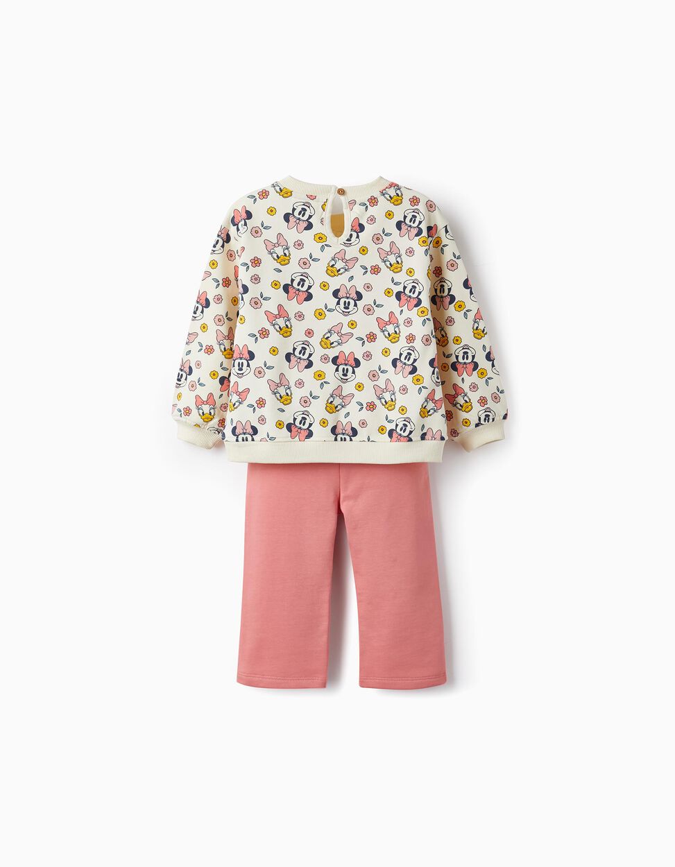 Buy Online Sweatshirt + Cotton Joggers for Baby Girls 'Minnie & Daisy', White/Pink