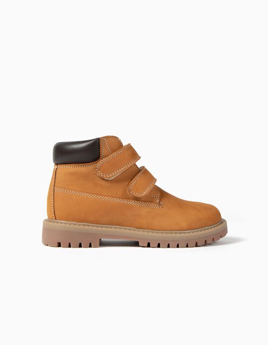 Mountain Leather Boots for Boys, Camel