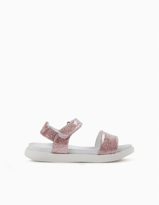 Shiny Sandals for Girls, Pink