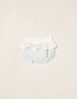 Bloomers for Newborn Baby Girls 'Stripes', White/Blue