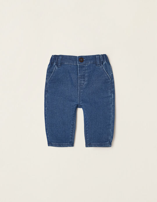 Cotton Jeans for Newborn Baby Boys, Blue