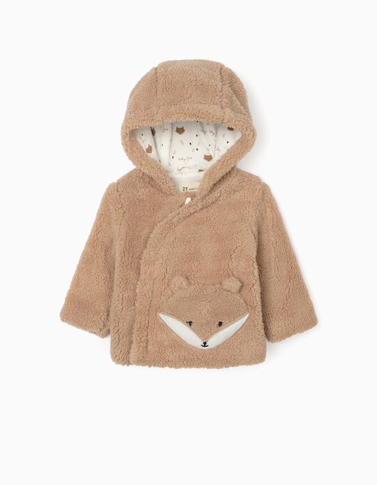 Fur Coat for Newborn 'Baby Fox', Brown