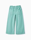 Buy Online Cotton and Linen Trousers for Girls 'B&S', Green
