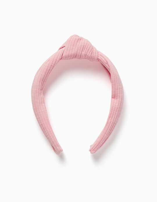 Ribbed Alice Band for Babies and Girls, Pink