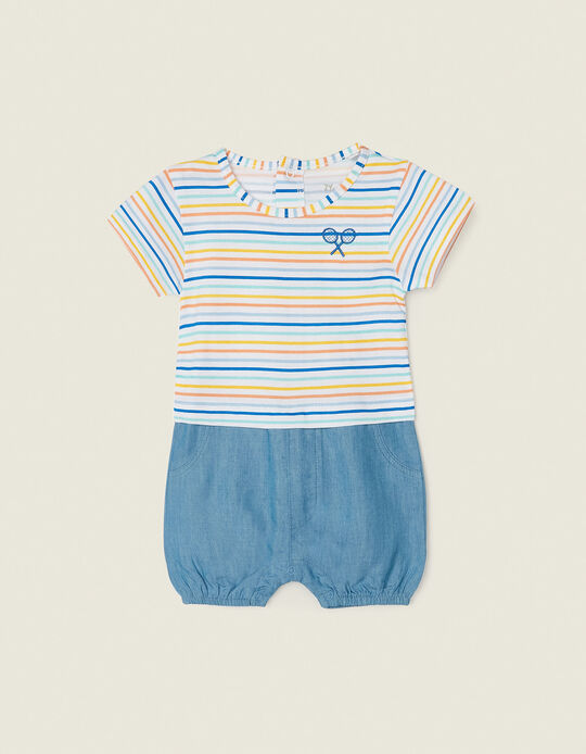 Jumpsuit for Newborn Baby Boys 'Tennis', Multicoloured