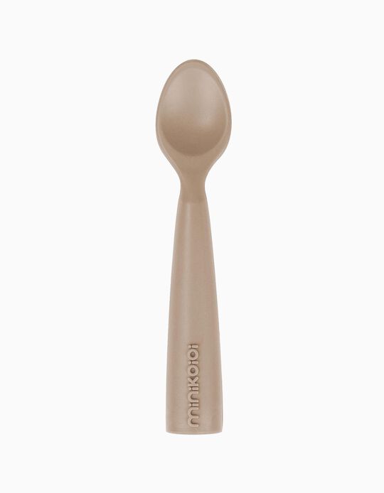 Colher De Silicone Minikoioi Spoon Bubble Beige 6M+