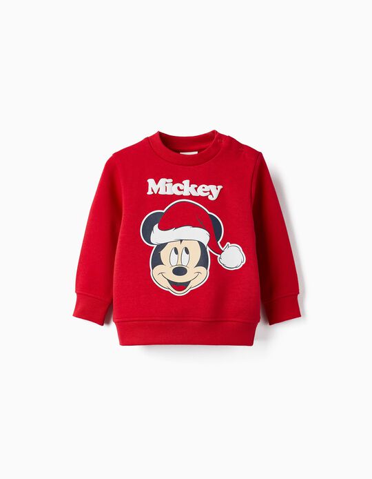 Comprar Online Sweat de Algodão para Bebé 'Mickey Mouse - Natal', Vermelho