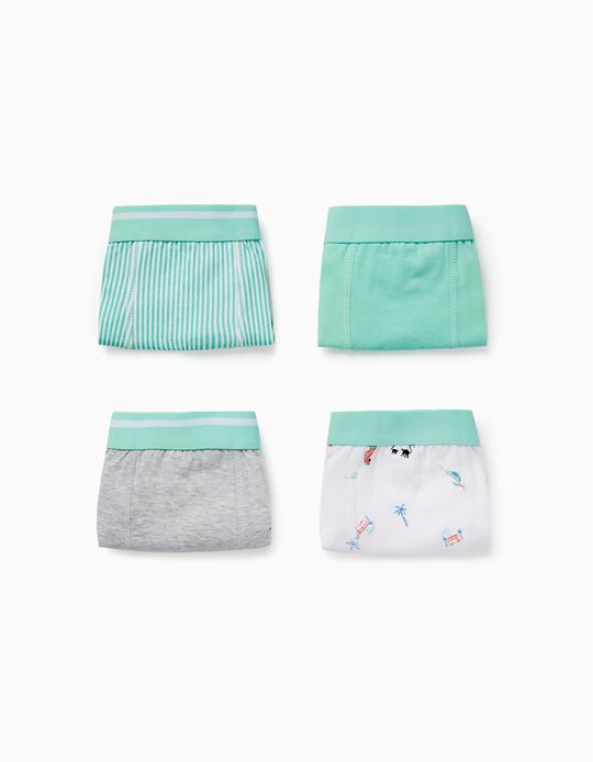 4 Boxer Shorts for Boys 'Helicopters', Multicoloured