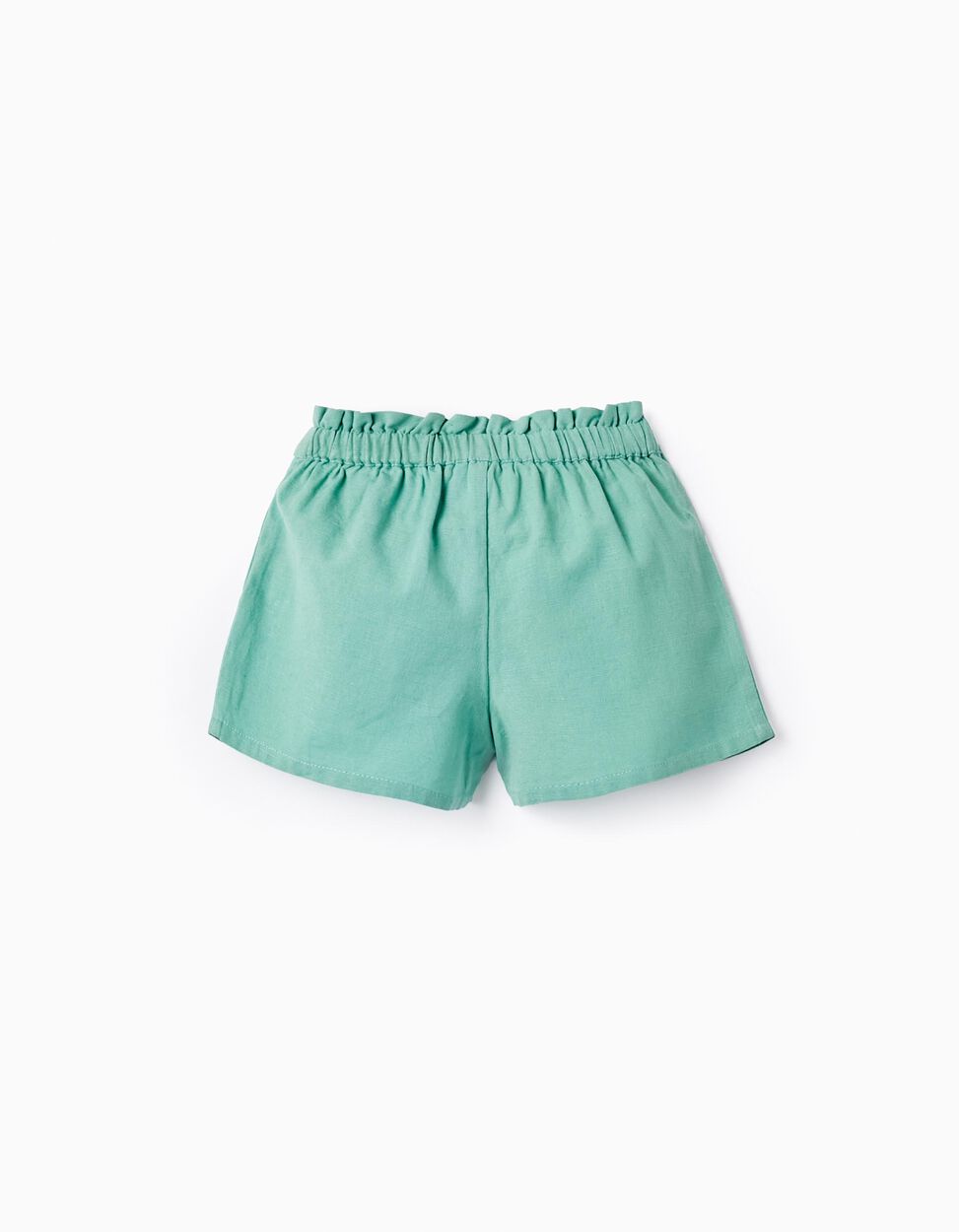 Buy Online Linen Shorts for Baby Girls 'B&S', Green