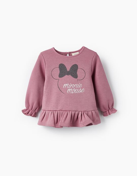 Sweatshirt with Sparkles for Baby Girls 'Minnie', Purple