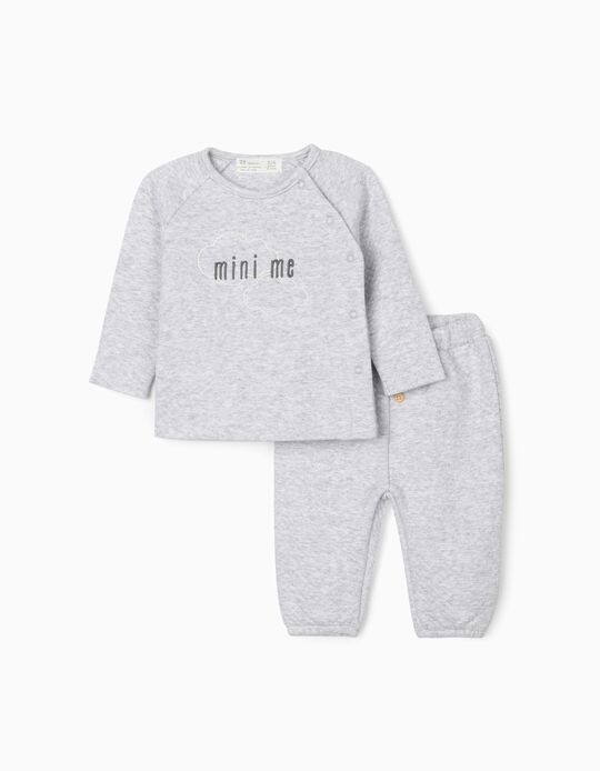 Tracksuit for Newborn Baby Boys 'Mini Me', Grey