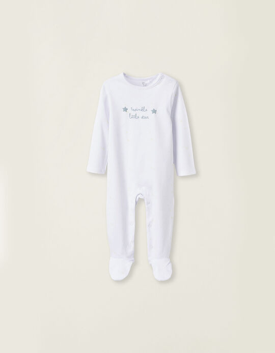 Cotton Sleepsuit for Babies 'Twinkle', White