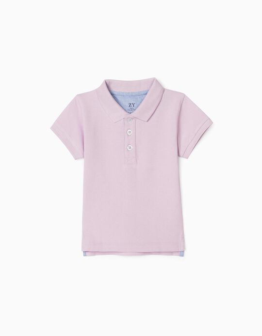 Polo Shirt for Baby Boys, Lilac