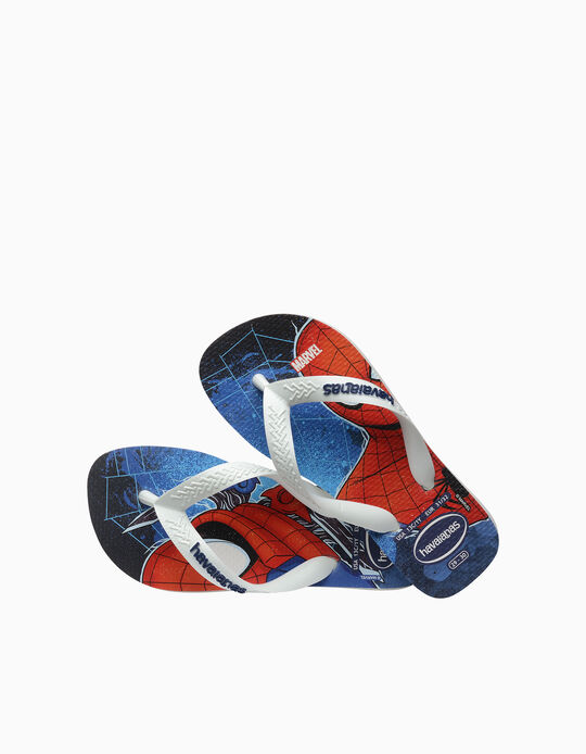 Acheter en ligne Havaianas pour Garçon ‘Spiderman’, Bleu Foncé/Rouge