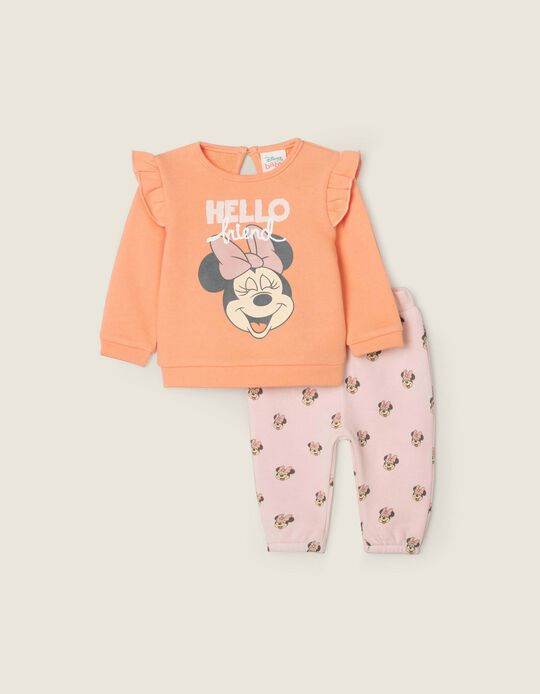 Tracksuit for Newborn Baby Girls 'Minnie', Coral/Pink