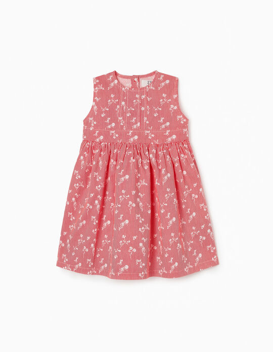 Dress for Baby Girls 'Stripes&Flowers', Red