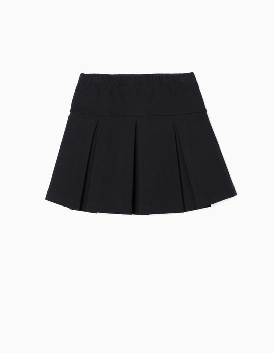 Pleated Skirt for Girls, Dark Blue