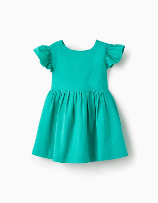Vestido de Algodão para Bebé Menina, Verde