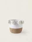 Decorative Basket White Natur Zy Baby 20X20Cm