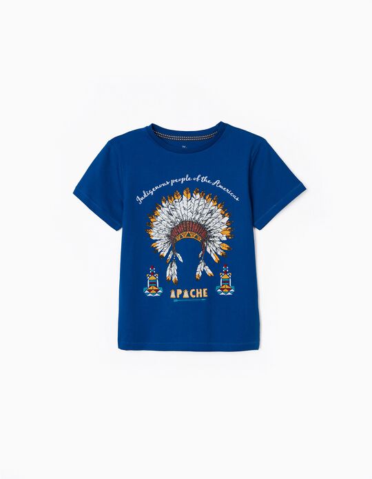 T-Shirt for Boys 'Apache', Blue