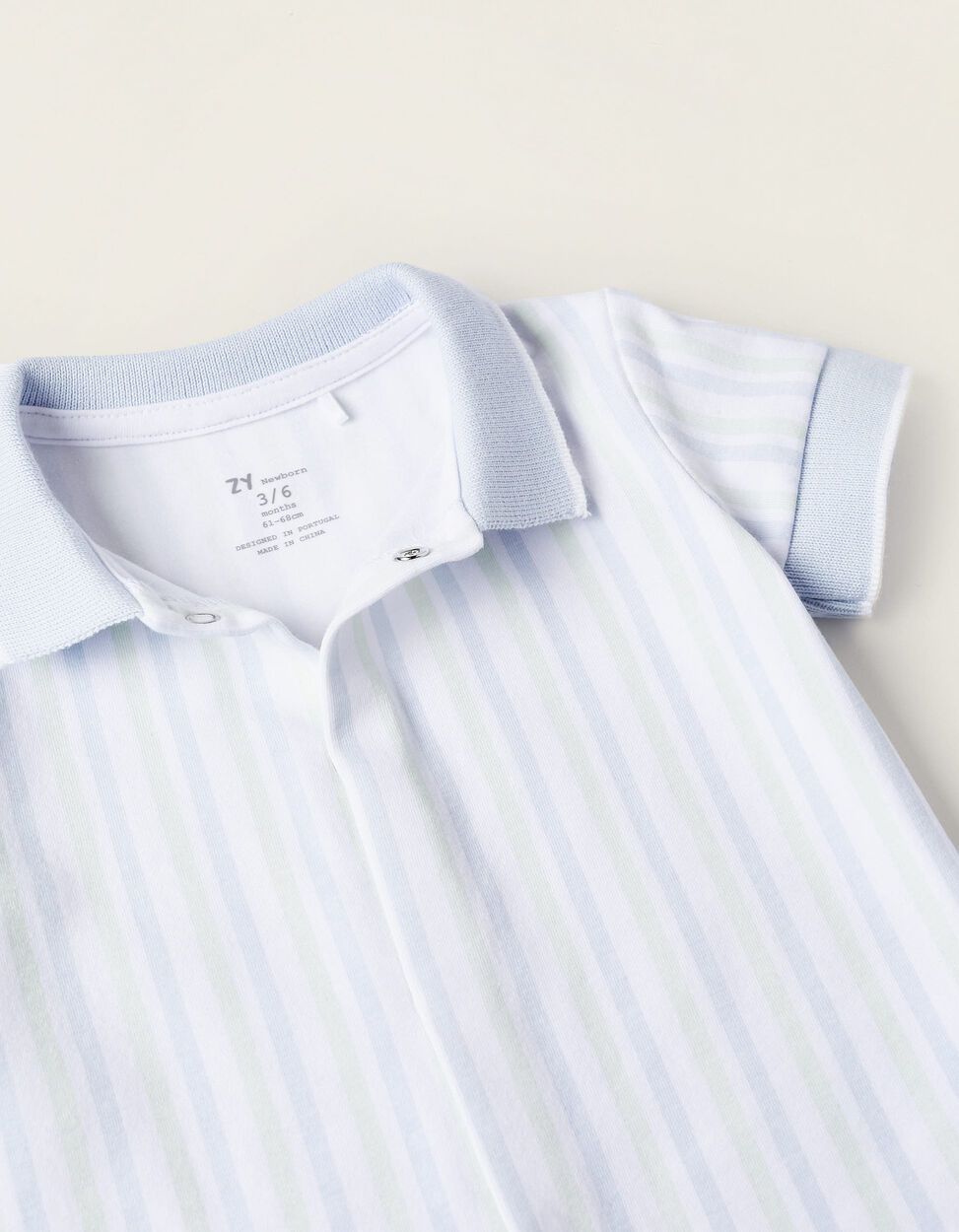 Comprar Online Pijama de 2 Peças em Algodão para Recém-Nascido, Azul/Verde/Branco