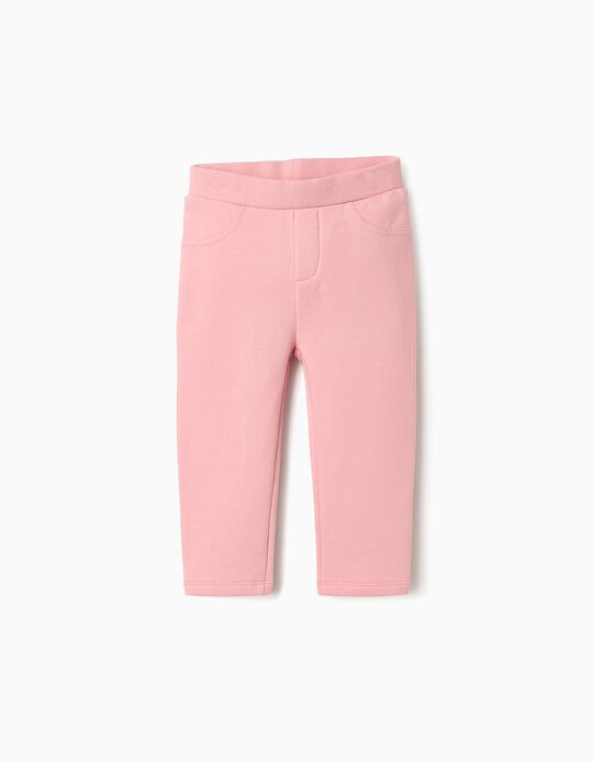 Comprar Online Jeggings Cardadas para Bebé Menina, Rosa