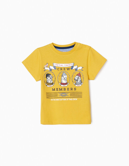 T-Shirt for Baby Boys 'Mini Captain', Yellow