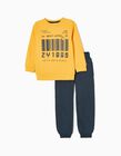 Cotton Tracksuit for Boys 'Gaming III', Yellow/Dark Blue