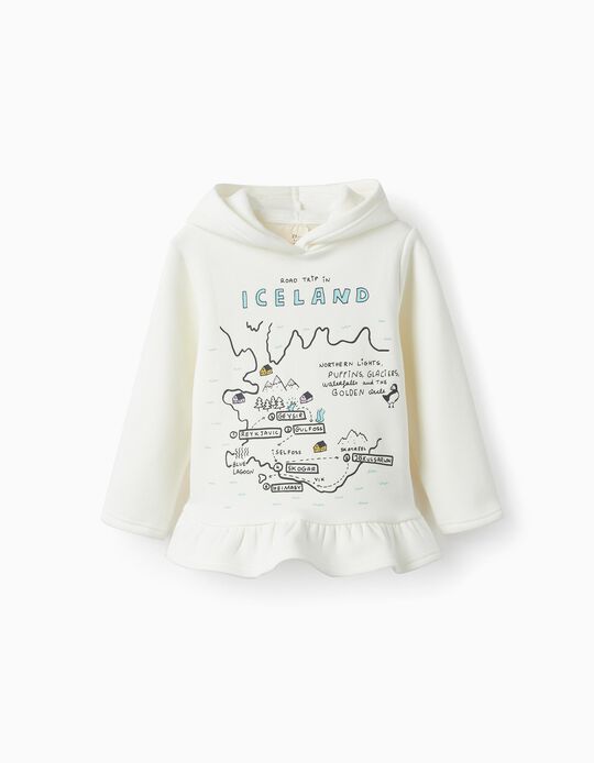 Thermal Sweatshirt for Girls 'Iceland', White