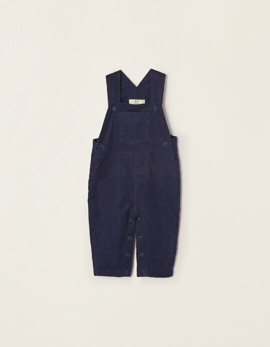 Corduroy Trousers for Newborn Baby Boys, Dark Blue