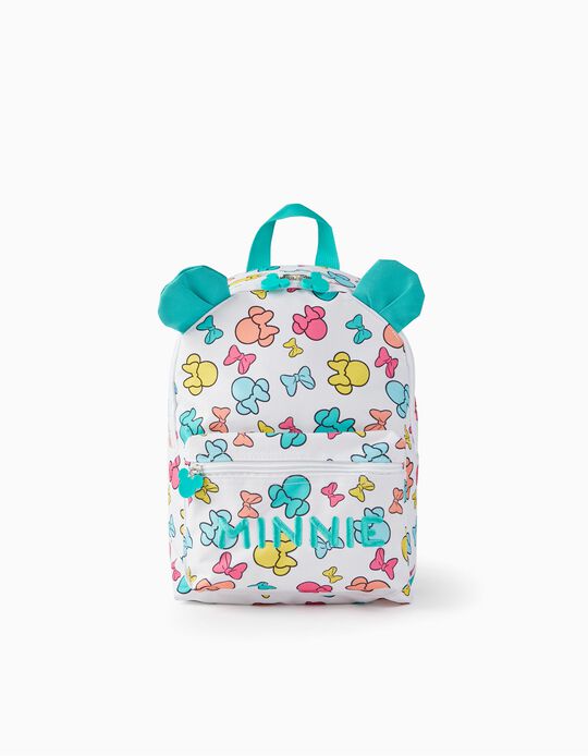 Backpack for Babies and Girls 'Minnie', White/Aqua Green