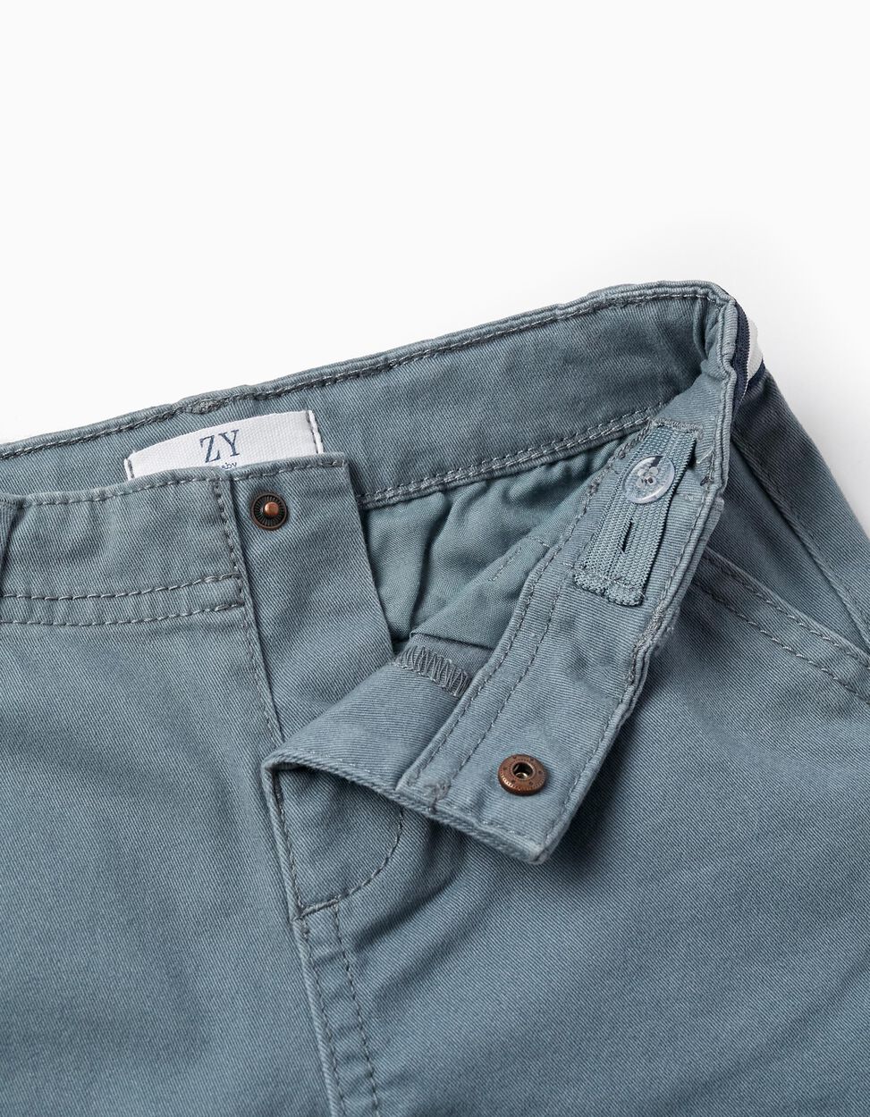Buy Online Twill Chino Shorts for Baby Boys, Blue