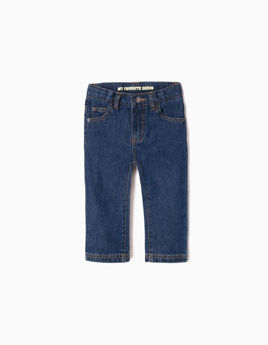 Straight Fit Jeans for Baby Boys, Light Blue