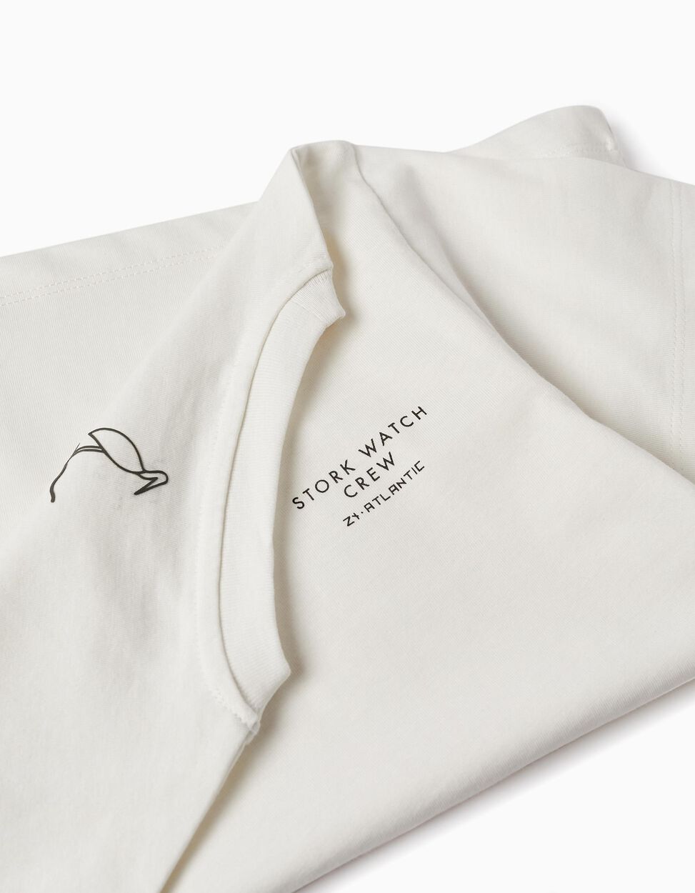 Comprar Online T-Shirt de Algodão para Menino 'Stork Watch Crew', Branco