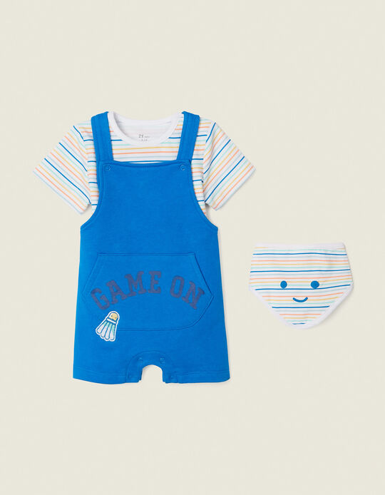 3-Piece Set for Newborns Baby Boys 'Game On', Multicoloured