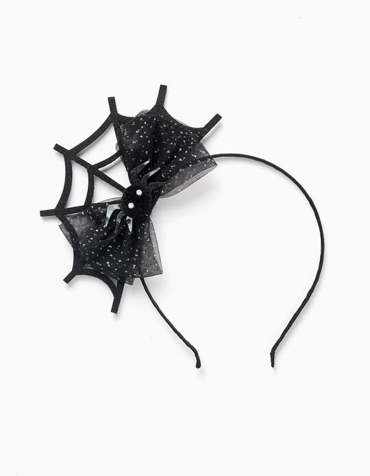 Comprar Online Bandolete com Tule para Bebé e Menina 'Teia de Aranha', Preto