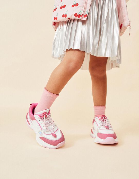 Trainers for Girls 'ZY Superlight Runner', White/Pink