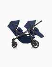 Ovo Twin Premium Pushchair by Brevi, Blue Jeans