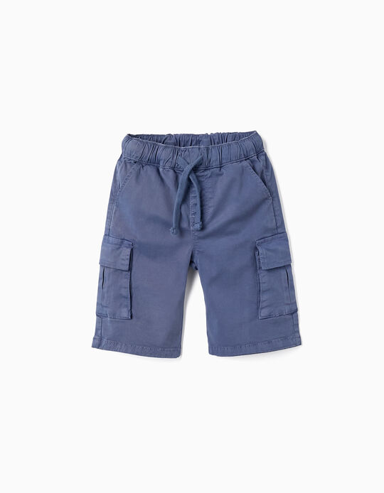 Pantalones Deportivos de Sarga para Niño, Azul Oscuro