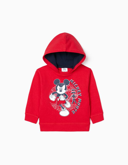 Sweat-Shirt à Capuche Bébé Garçon 'Mickey', Rouge