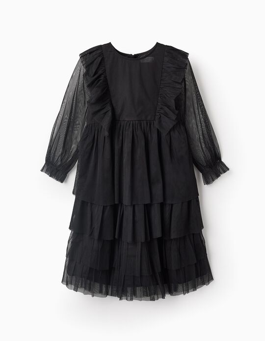 Comprar Online Vestido de Tule para Menina, Preto